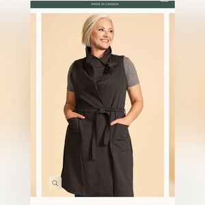 Anne Mulaire MAUDE Wrap Vest Size S/M